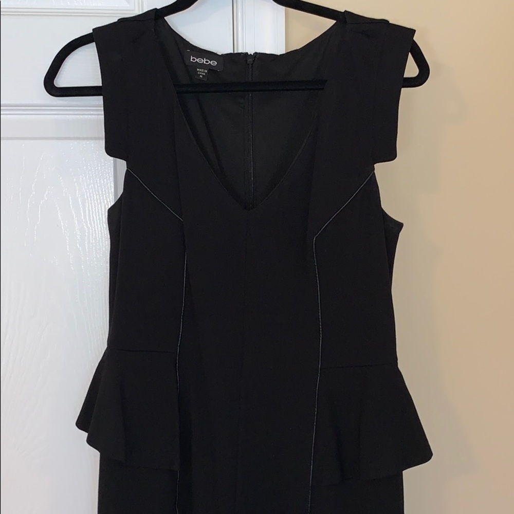 Black peplum dress
